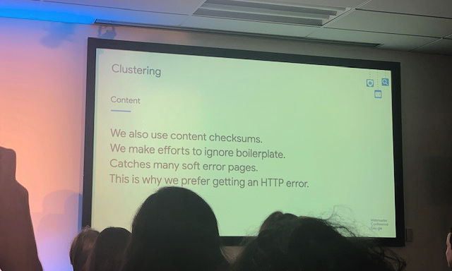 Google explaining clustering in SEO