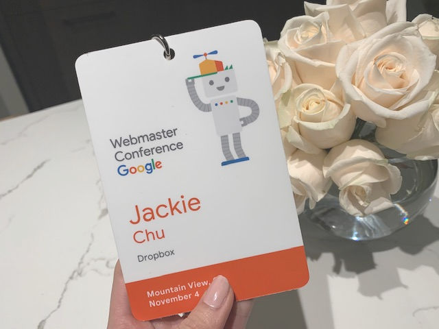 Badge from the Google Webmaster summit